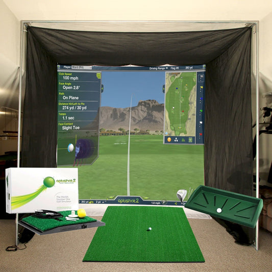 Masters Tour Simulator Golf Bundle with Optishot 2