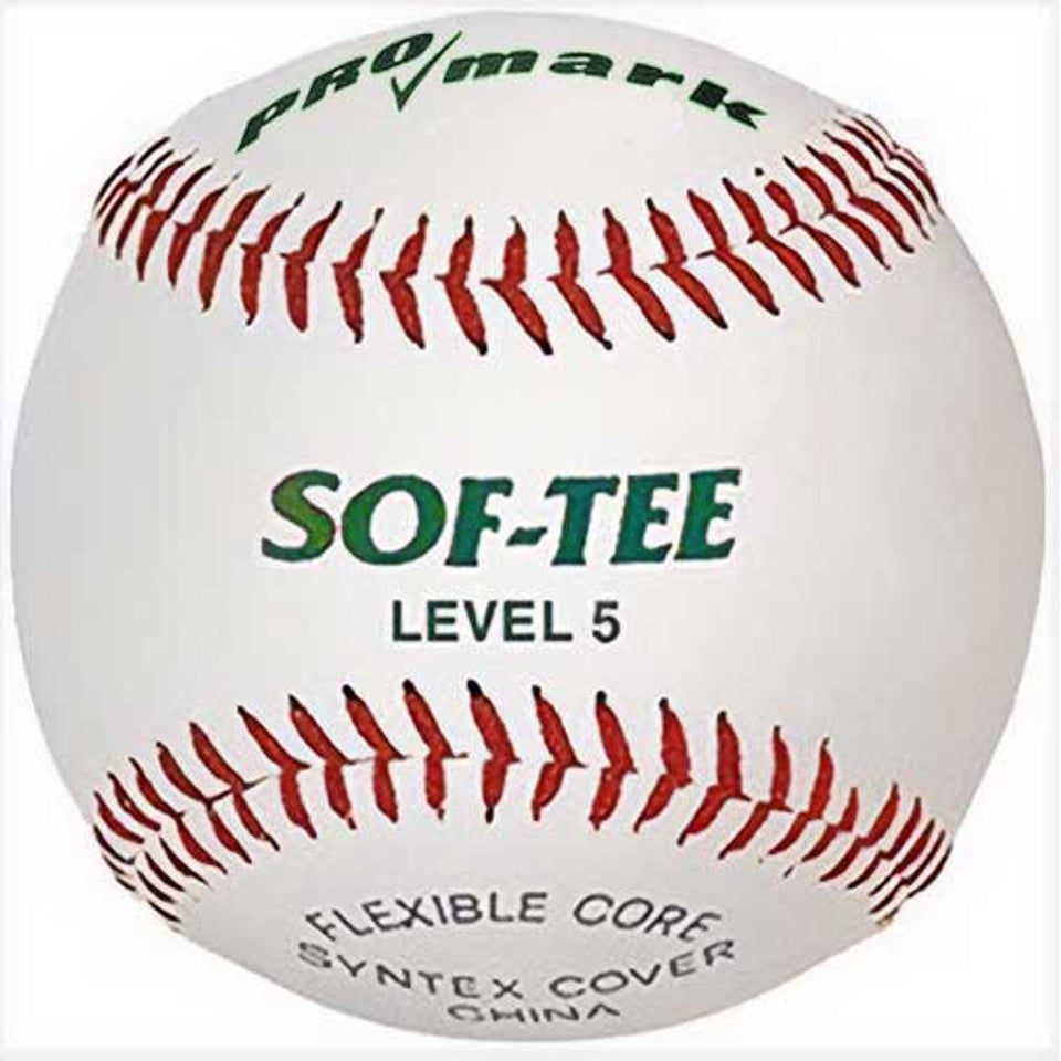 SOF-TEE Level Five White Tee Ball - Dozen