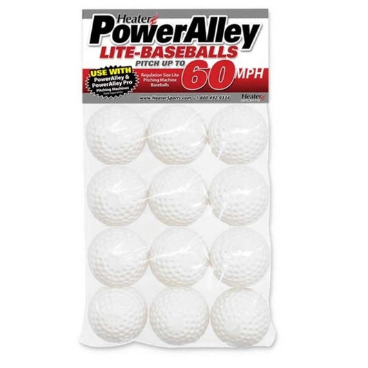 Heater PowerAlley 60 MPH White Lite Baseballs